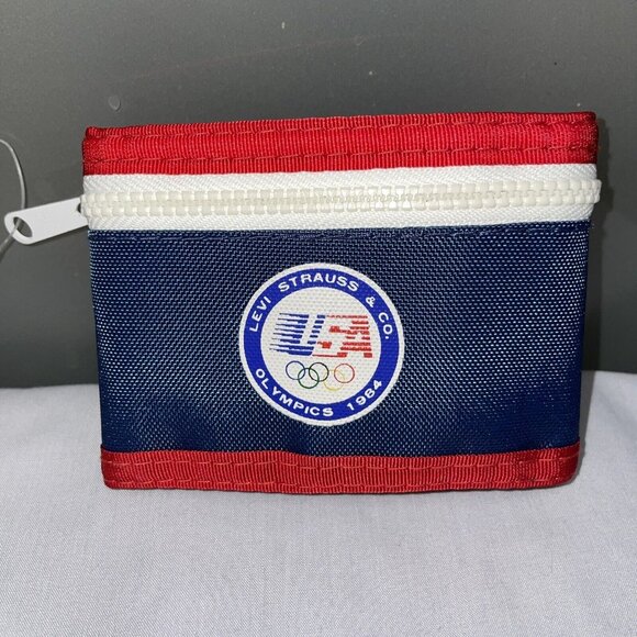 Levi’s Strauss x 1984 Olympics Vintage Wristlet Armband Wallet Zipper Pouch NWT - Picture 2 of 6